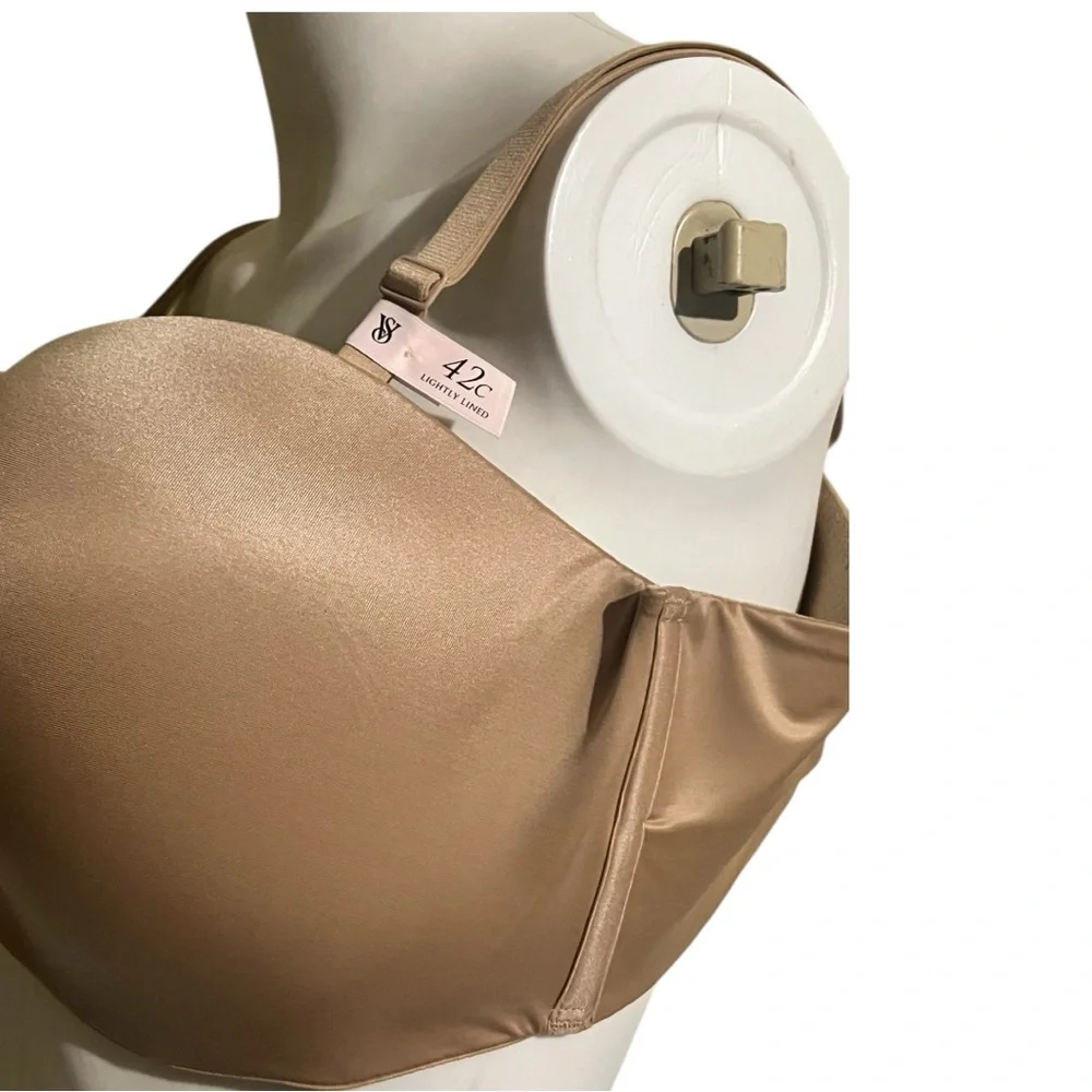 Victoria's Secret Bra Body by Victoria Strapless Lined Underwire Dark Beige - Picture 4 of 11
